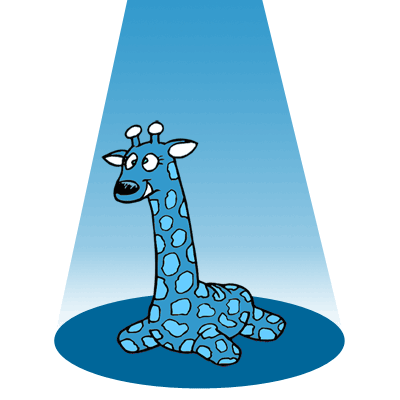 Blue giraffe!